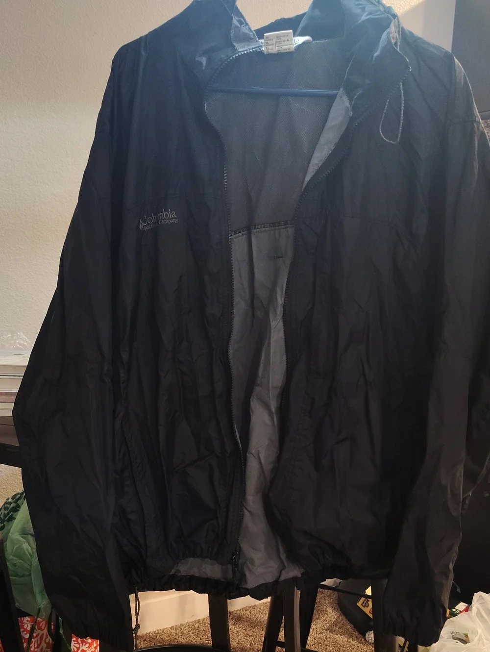 Columbia Black Men's Packable Rain Jacket